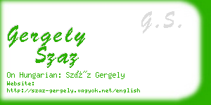 gergely szaz business card